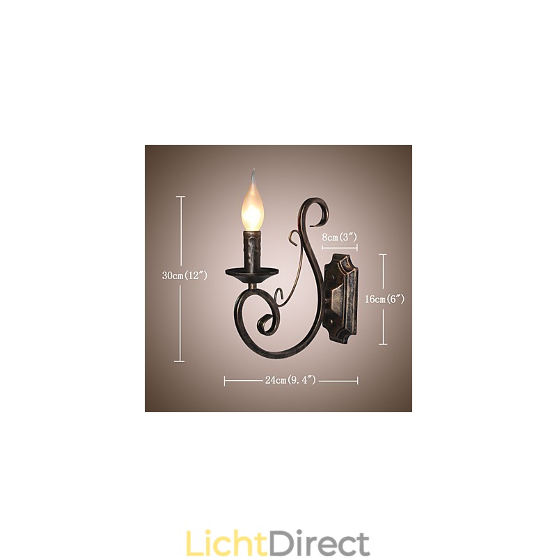 Mini Retro Wandlamp Hal Metalen Kaars Vorm Wandlamp Verlichting