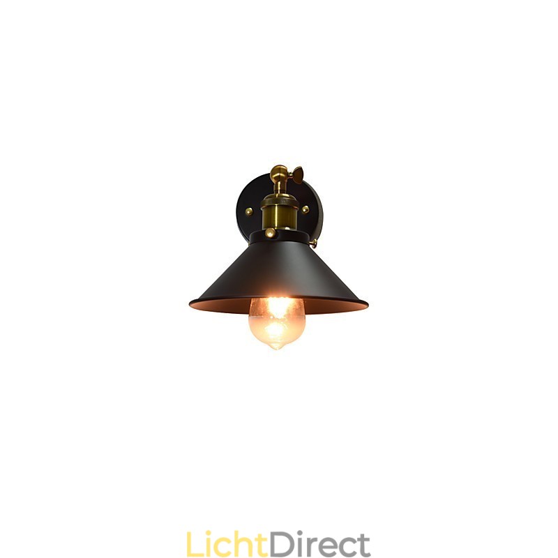 Verf enkele muur ijzeren wandlamp domme zwarte lichtzwaardlamp op muur