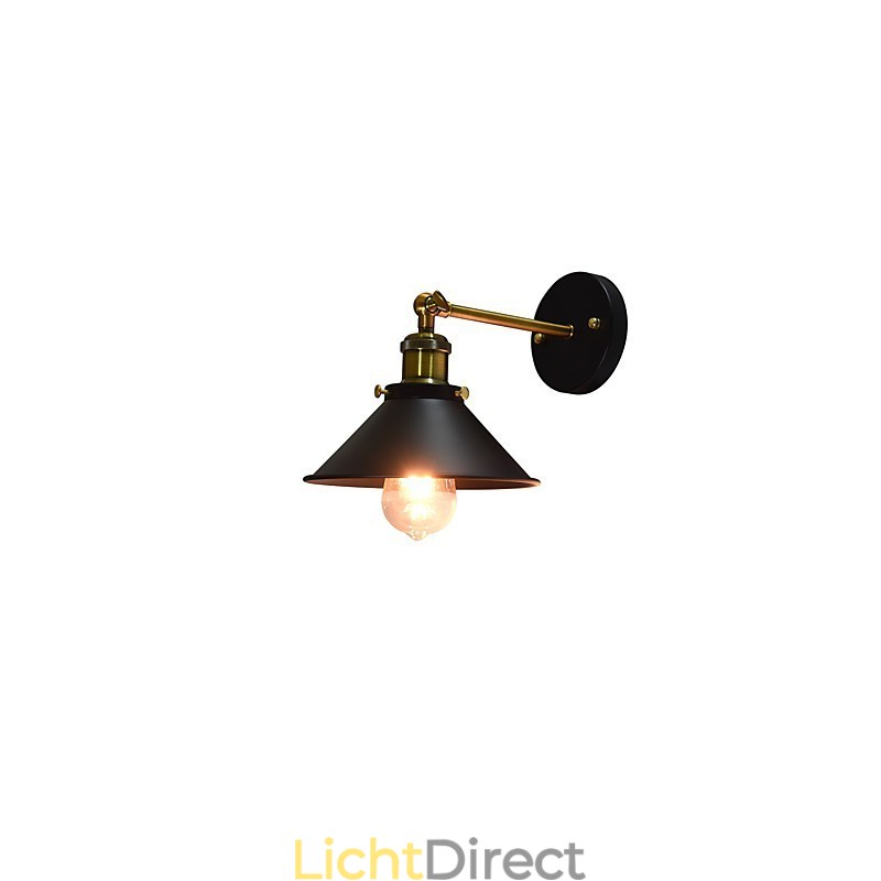 Verf enkele muur ijzeren wandlamp domme zwarte lichtzwaardlamp op muur