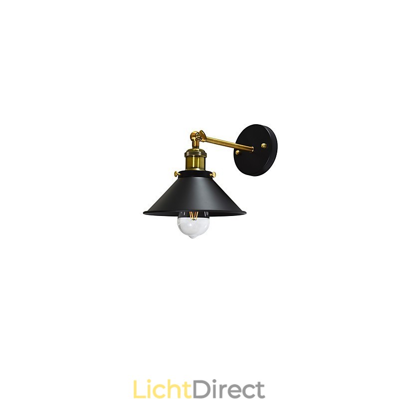 Verf enkele muur ijzeren wandlamp domme zwarte lichtzwaardlamp op muur
