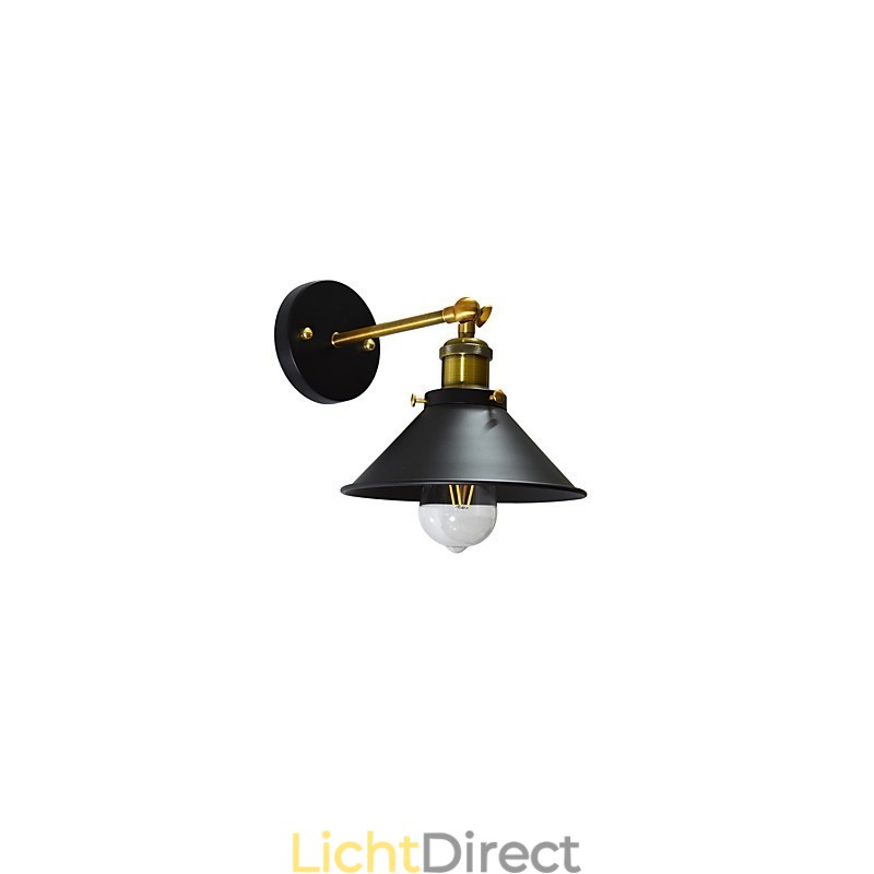 Verf enkele muur ijzeren wandlamp domme zwarte lichtzwaardlamp op muur