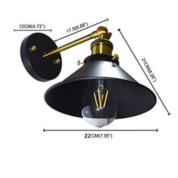 Verf enkele muur ijzeren wandlamp domme zwarte lichtzwaardlamp op muur