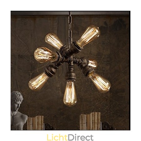 Amerikaanse industriële waterpijp retro stijl wind 7 lichts hanglamp Amerikaanse industriële waterpijp retro stijl wind 7 lichts hanglamp