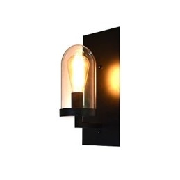 Geschilderde stalen wandlamp Dumb Black American Coffee Decoratie Retro wandlamp Lichtzwaardlamp op de muur