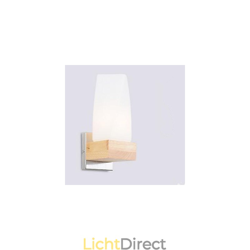 Simplicity Nordic Wood Art Woonkamer Gang Balkon Glas Massief Houten Wandlamp Van Slaapkamer Het Hoofd Van Een Bed