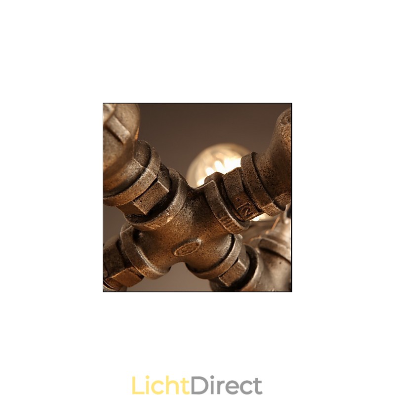 Amerikaanse industriële waterpijp retro stijl wind 7 lichts hanglamp