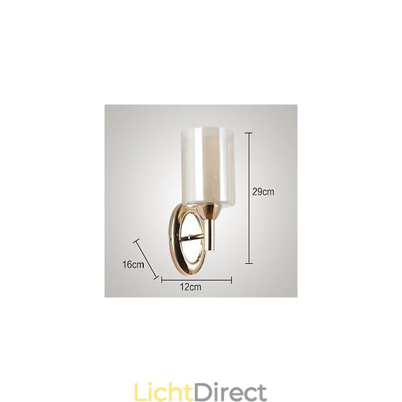 Moderne eigentijdse gegalvaniseerde kenmerkende uplight wandlampen wandlamp