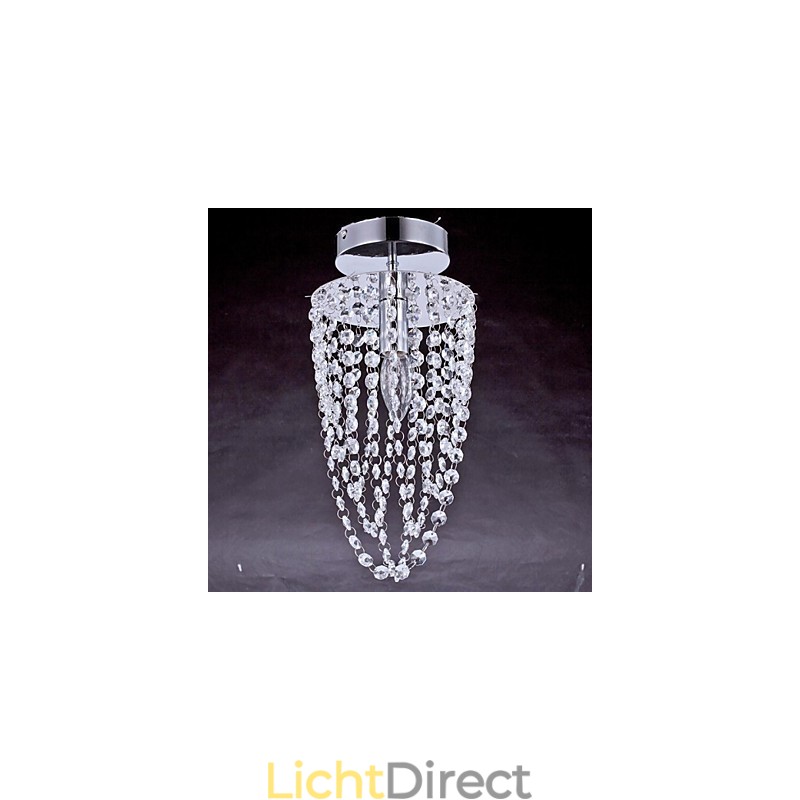 Plafondlampen 1 lichts kristal artistiek roestvrij staal plating