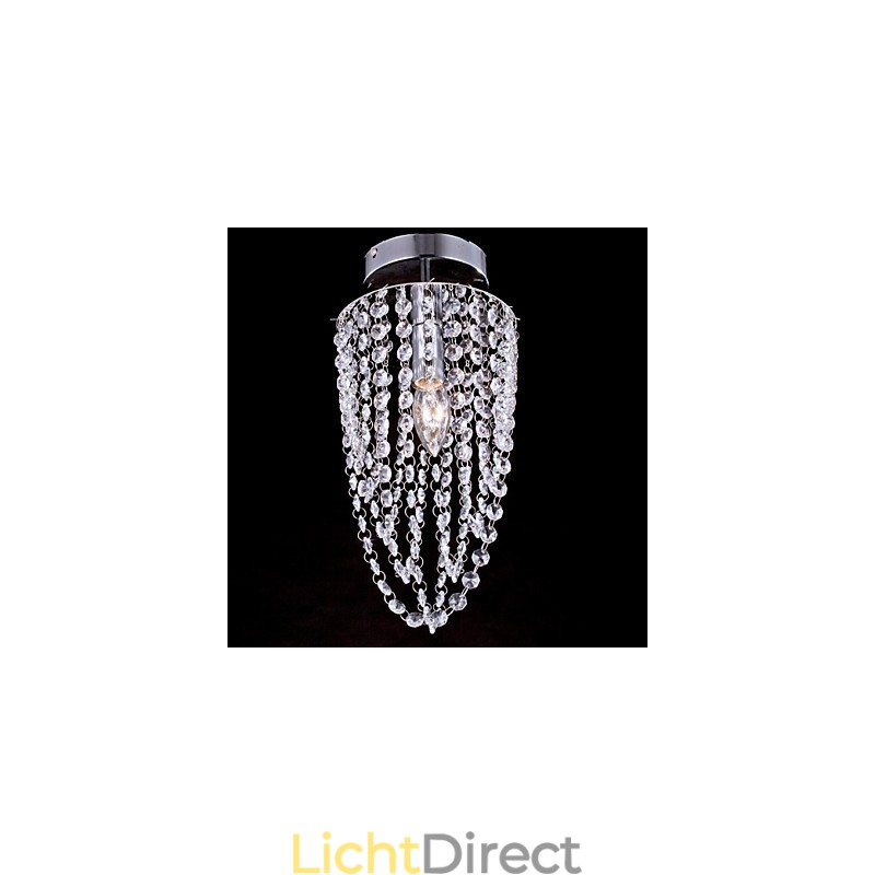Plafondlampen 1 lichts kristal artistiek roestvrij staal plating