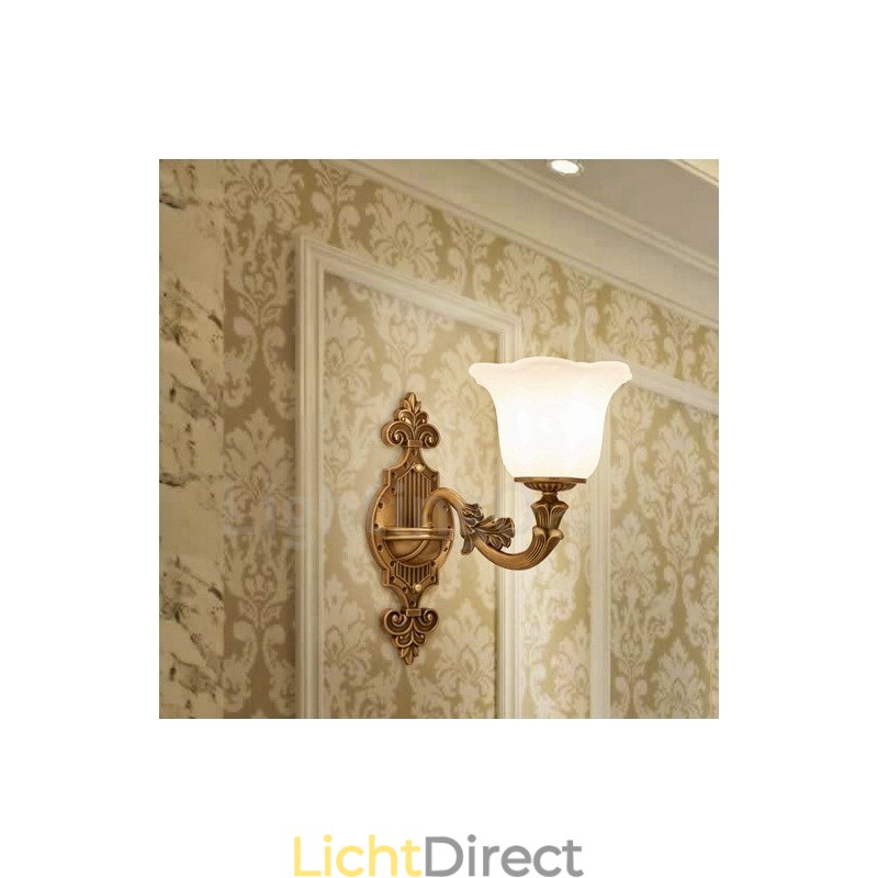Enkelvoudige lamp Traditionele klassieke woonkamer Eetkamer Slaapkamer Metalen luxe binnenwandlampen