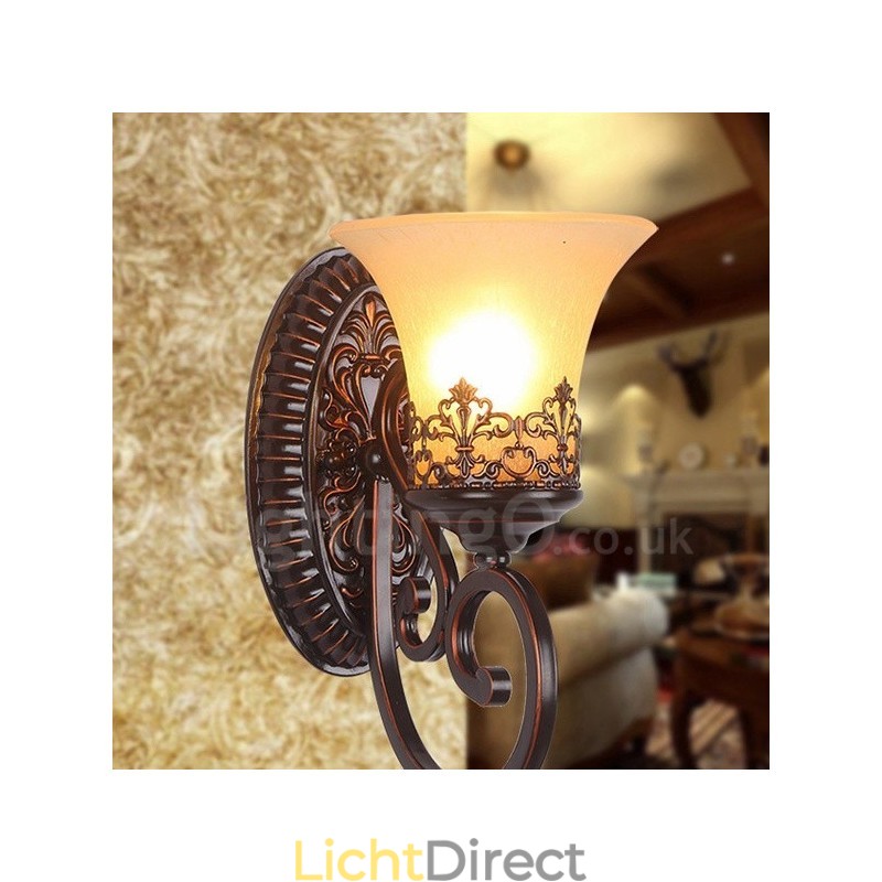 Enkele lamp Rustieke Lodge Woonkamer Eetkamer Slaapkamer Metalen Binnen Wandlampen