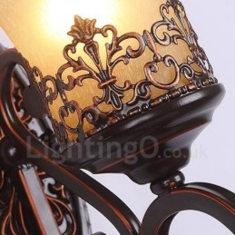 Rustieke Lodge Woonkamer Eetkamer Slaapkamer Metalen Binnen Wandlampen