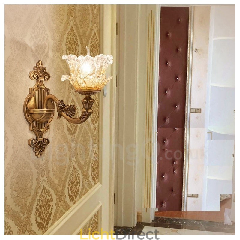 Enkelvoudige lamp Traditionele klassieke woonkamer Eetkamer Slaapkamer Metalen luxe binnenwandlampen