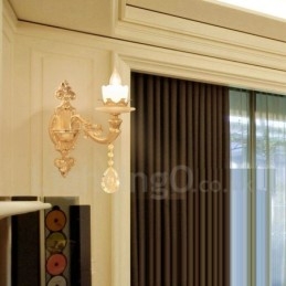 Enkelvoudige lamp Traditionele klassieke woonkamer Eetkamer Slaapkamer Metalen luxe binnenwandlampen