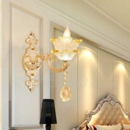 Enkelvoudige lamp Traditionele klassieke woonkamer Eetkamer Slaapkamer Metalen luxe binnenwandlampen