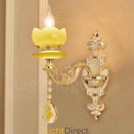 Enkelvoudige lamp Traditionele klassieke woonkamer Eetkamer Slaapkamer Metalen luxe binnenwandlampen