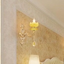 Enkelvoudige lamp Traditionele klassieke woonkamer Eetkamer Slaapkamer Metalen luxe binnenwandlampen