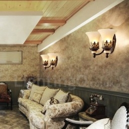2 Lichte Traditionele Klassieke Woonkamer Eetkamer Slaapkamer Metalen Binnen Wandlampen