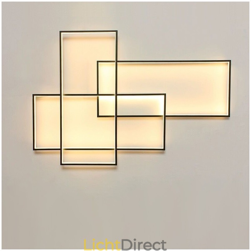 Moderne eigentijdse aluminium schilderij plafondlamp inbouw wandlamp met afstandsbediening dimmer voor woonkamer slaapkamer