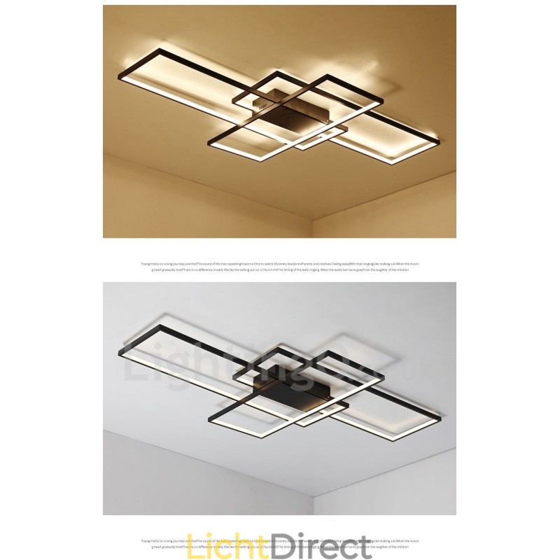 Moderne eigentijdse aluminium schilderij plafondlamp inbouw wandlamp met afstandsbediening dimmer voor woonkamer slaapkamer kan ook worden gebruikt als wandlamp