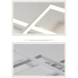 Moderne eigentijdse aluminium schilderij plafondlamp inbouw wandlamp met afstandsbediening dimmer voor woonkamer slaapkamer kan ook worden gebruikt als wandlamp