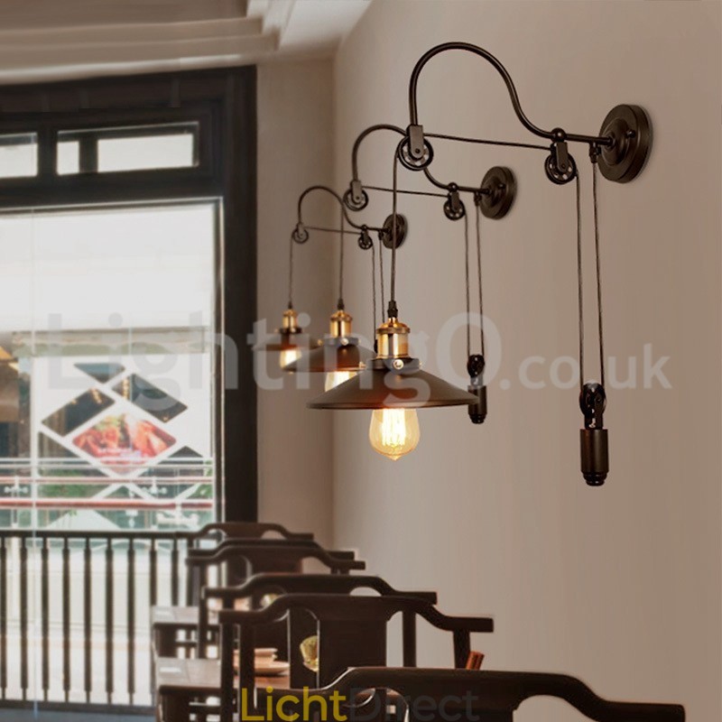 Retro inbouw wandlampen gangpad bar café slaapkamer studeerkamer loft katrol wandlamp