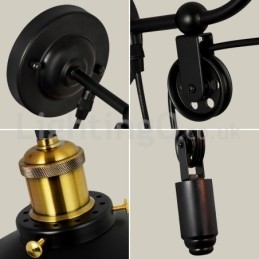 Retro inbouw wandlampen gangpad bar café slaapkamer studeerkamer loft katrol wandlamp