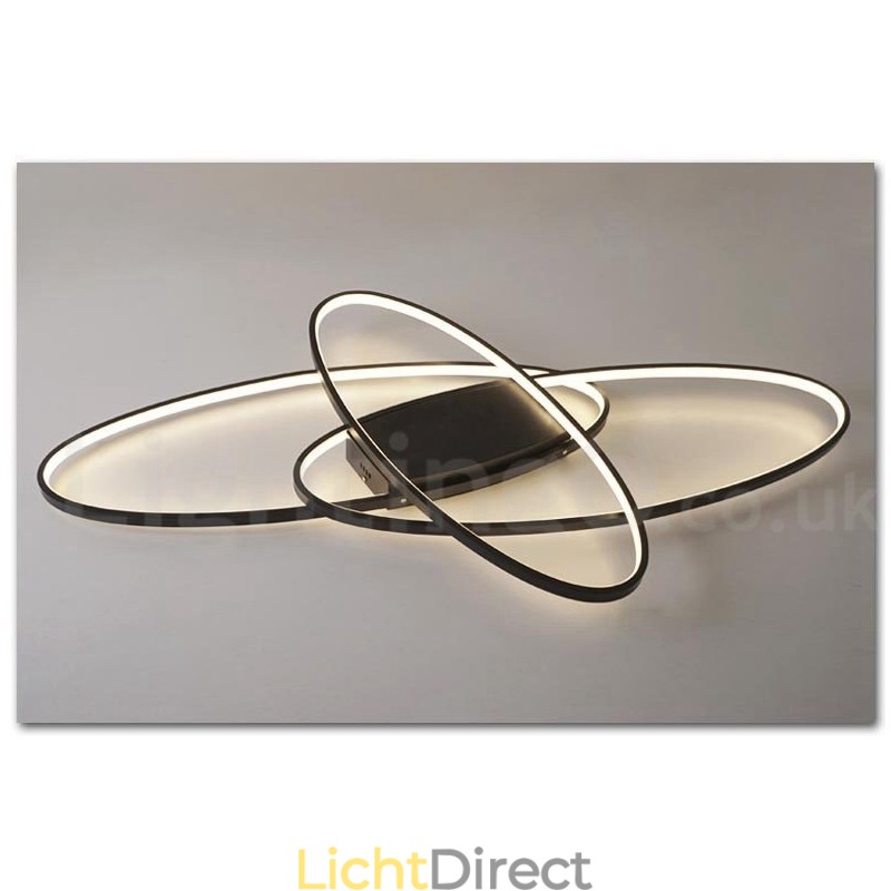 Dimbare ovale moderne eigentijdse aluminium plafondlamp, inbouwlamp voor woonkamer, slaapkamer, kan ook als wandlamp worden gebruikt