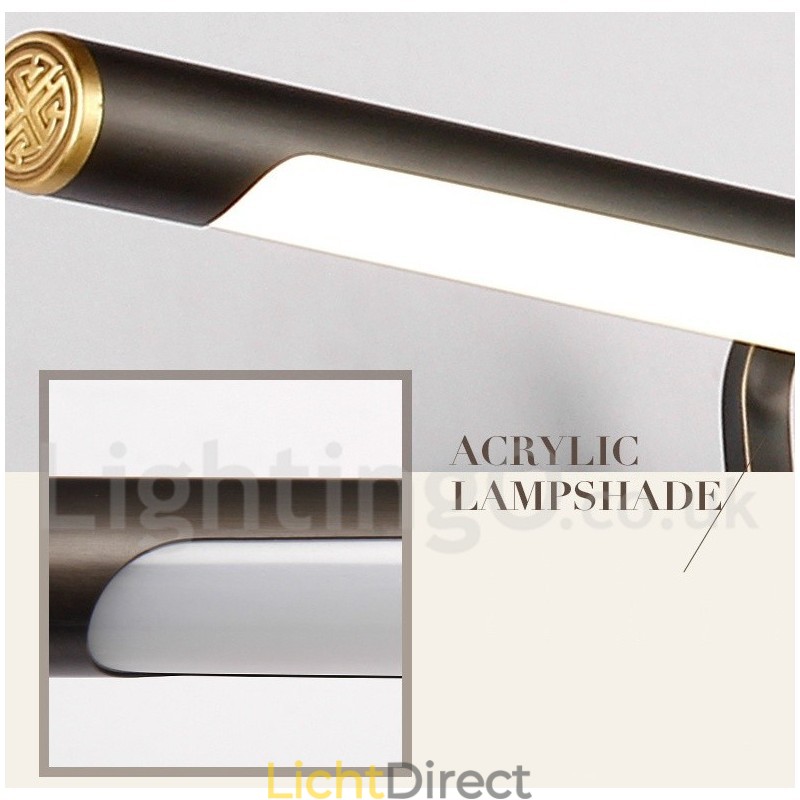 IPMirror Lamp Badkamerverlichting Zuivere Messing Wandlampen met Acryl Kap Make-up Verlichting