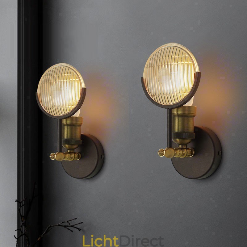 1 Licht Rustieke Retro Vintage Wandlamp met Glazen Kap Speciaal voor Hotel Kantoor Showroom Woonkamer Eetkamer