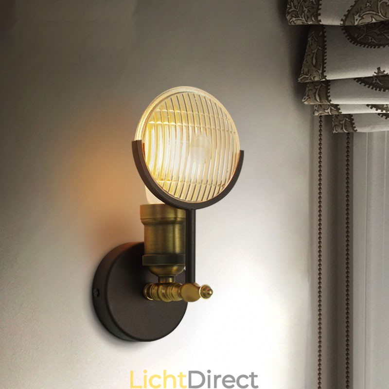 1 Licht Rustieke Retro Vintage Wandlamp met Glazen Kap Speciaal voor Hotel Kantoor Showroom Woonkamer Eetkamer