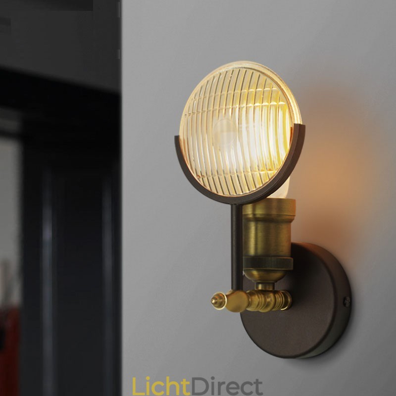 1 Licht Rustieke Retro Vintage Wandlamp met Glazen Kap Speciaal voor Hotel Kantoor Showroom Woonkamer Eetkamer