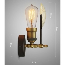 1 Licht Rustieke Retro Vintage Wandlamp met Glazen Kap Speciaal voor Hotel Kantoor Showroom Woonkamer Eetkamer