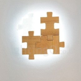 Houten wandlampen met acryl kap Moderne eigentijdse houten bamboe wandlamp