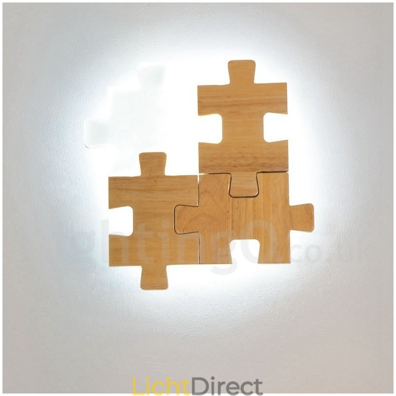 Houten wandlampen met acryl kap Moderne eigentijdse houten bamboe wandlamp