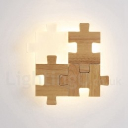 Houten wandlampen met acryl kap Moderne eigentijdse houten bamboe wandlamp