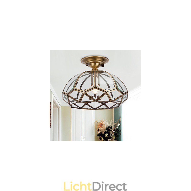 Moderne, eigentijdse decoratieve design koperen plafondlampfamilie