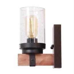 1 Licht Vintage Houten Industriële Stijl Wandlamp voor Wind Bar Loft Koffie Restaurant