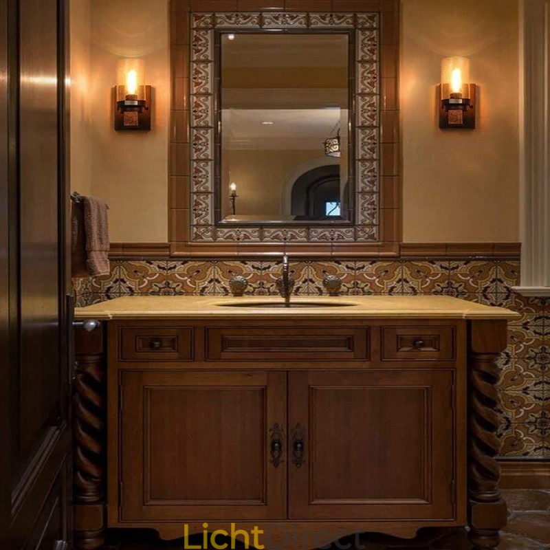 1 Licht Vintage Houten Industriële Stijl Wandlamp voor Wind Bar Loft Koffie Restaurant