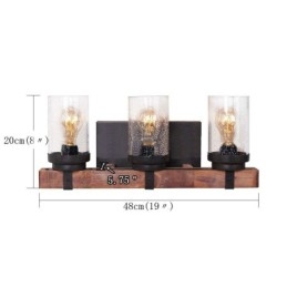 3-lichts vintage houten industriële wandlamp voor Wind Bar Loft Coffee Restaurant