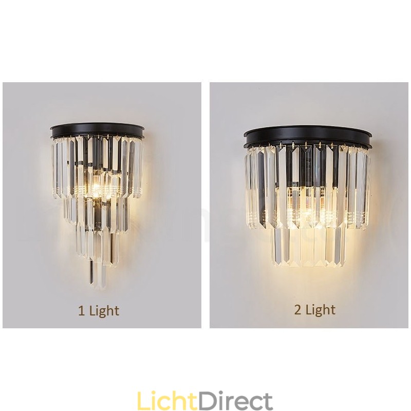 Moderne luxe K9 kristal wandlamp met kristallen kap