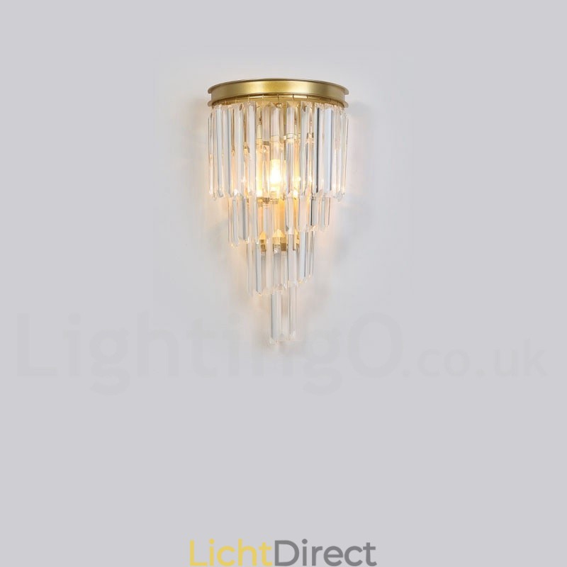 Moderne luxe K9 kristal wandlamp met kristallen kap