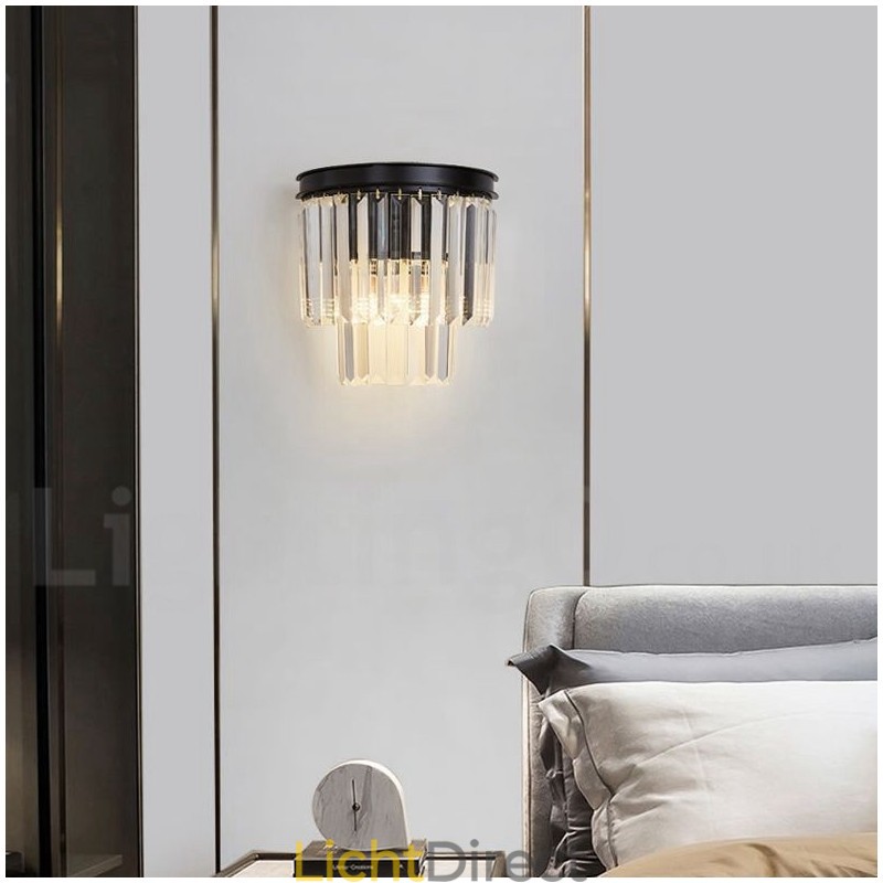 Moderne luxe K9 kristal wandlamp met kristallen kap