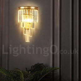 Moderne luxe K9 kristal wandlamp met kristallen kap