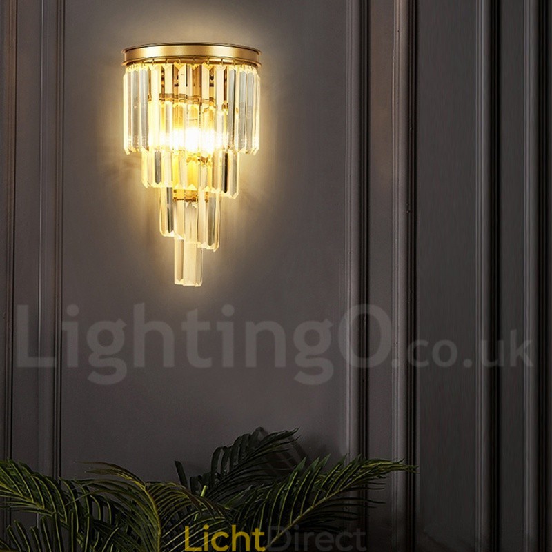 Moderne luxe K9 kristal wandlamp met kristallen kap