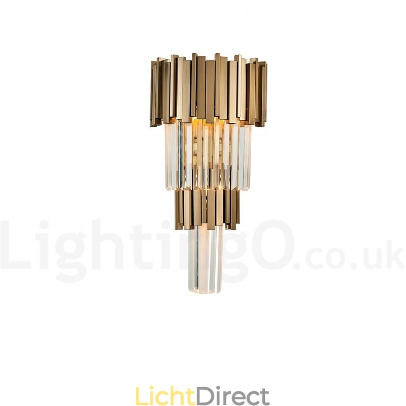 Moderne luxe K9 kristal wandlamp met kristallen kap