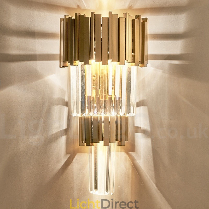 Moderne luxe K9 kristal wandlamp met kristallen kap