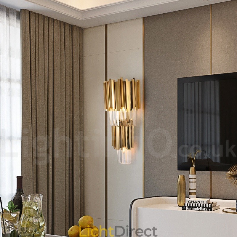 Moderne luxe K9 kristal wandlamp met kristallen kap