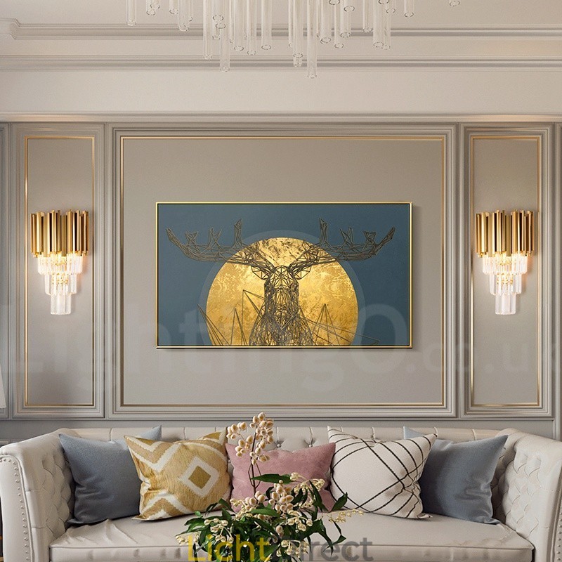 Moderne luxe K9 kristal wandlamp met kristallen kap