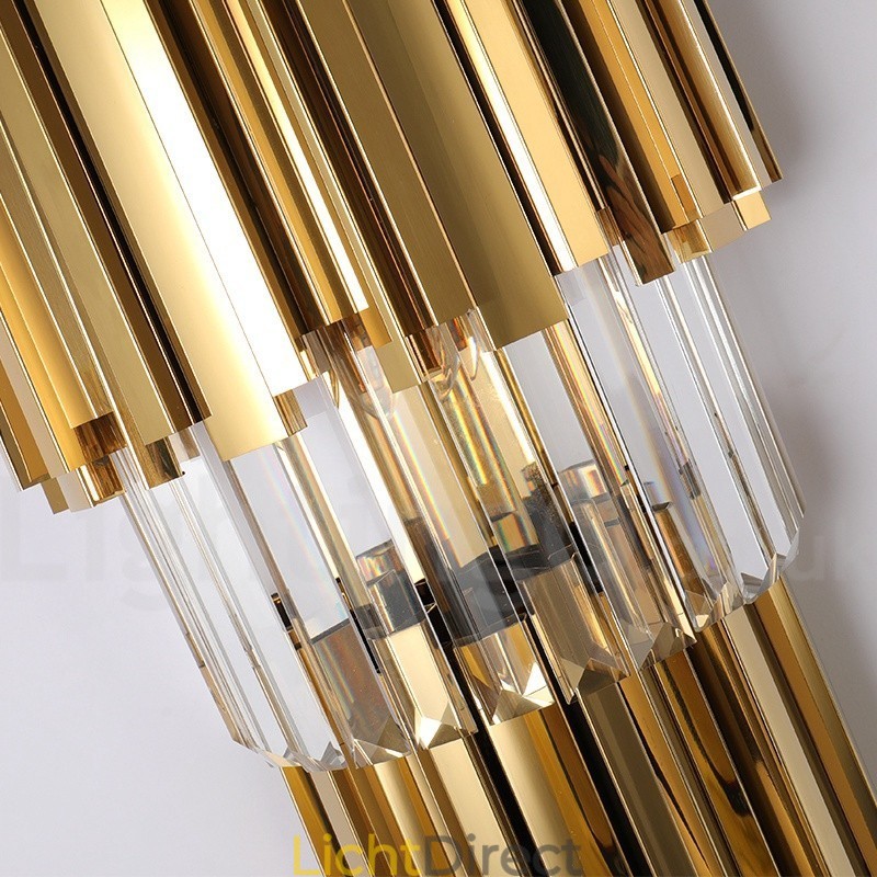 Moderne luxe K9 kristal wandlamp met kristallen kap